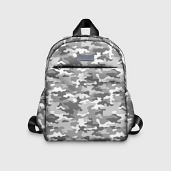 Детский рюкзак Серый Военный Камуфляж, цвет: 3D-принт