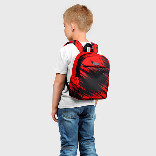 Детский рюкзак Красная краска брызги / 3D-принт – фото 5