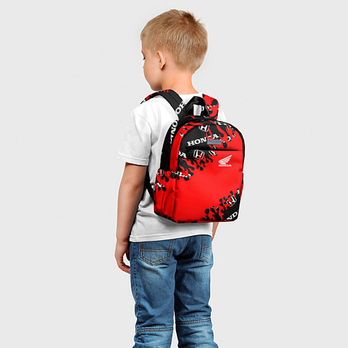 Детский рюкзак Honda нарисованный огонь / 3D-принт – фото 5