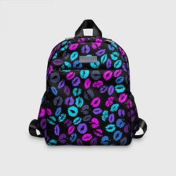 Детский рюкзак Неоновые поцелуи, цвет: 3D-принт