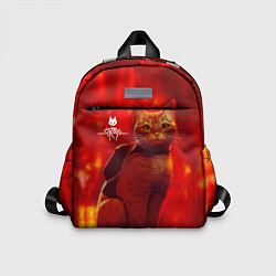 Детский рюкзак The Stray Кот-бродяга в огненных тонах, цвет: 3D-принт