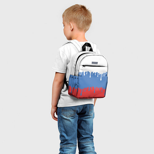 Детский рюкзак Флаг России потёки / 3D-принт – фото 5