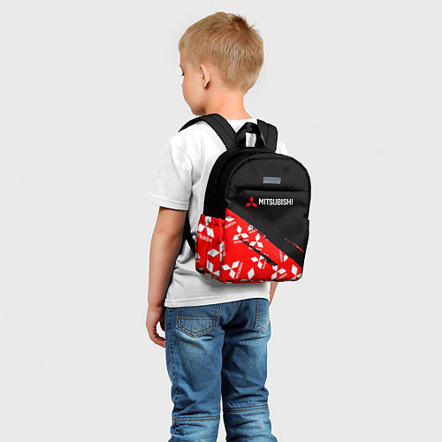Детский рюкзак Mitsubishi - Диагональ паттерн / 3D-принт – фото 5