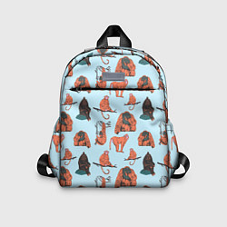 Детский рюкзак Обезьянки паттерн, цвет: 3D-принт