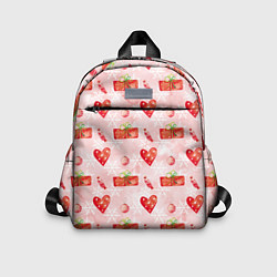 Детский рюкзак Подарки и сердечки, цвет: 3D-принт