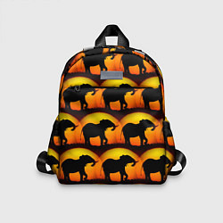 Детский рюкзак Силуэт слона паттерн, цвет: 3D-принт