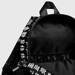 Детский рюкзак КРАСНО БЕЛЫЕ ИЕРОГЛИФЫ ЯПОНИЯ БРЫЗГИ, цвет: 3D-принт — фото 2