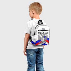 Детский рюкзак ГЕРБ РОССИИ КАМЕНЬ БЕЛЫЙ, цвет: 3D-принт — фото 2