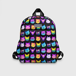 Детский рюкзак Кислотные морды котиков, цвет: 3D-принт