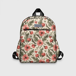 Детский рюкзак Ретро-цветы, цвет: 3D-принт