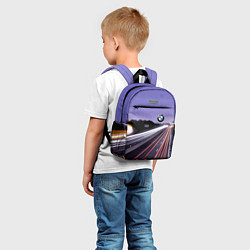 Детский рюкзак BMW Ночная трасса, цвет: 3D-принт — фото 2