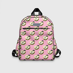 Детский рюкзак Яблочные дольки на розовом фоне с эффектом 3D
