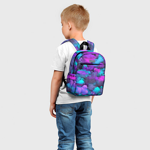 Детский рюкзак Неоновые тучи / 3D-принт – фото 5