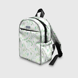 Детский рюкзак Хаос из зелёных веток и листьев, цвет: 3D-принт — фото 2