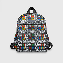 Детский рюкзак QR код - паттерн, цвет: 3D-принт