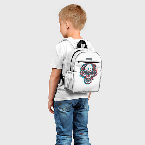 Детский рюкзак Суровый Череп В Наушниках / 3D-принт – фото 5