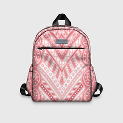 Детский рюкзак Абстракция в стиле дудл Розовый и белый цвета Лини