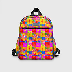 Детский рюкзак Красочные Музыкальные Ноты, цвет: 3D-принт
