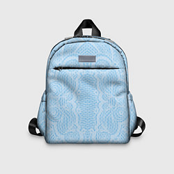 Детский рюкзак Вязаный светлый узор, абстракция Нежный голубой цв