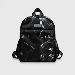 Детский рюкзак Змеиный Паттерн Snake Black, цвет: 3D-принт