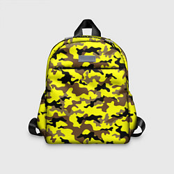 Детский рюкзак Камуфляж Жёлто-Коричневый, цвет: 3D-принт