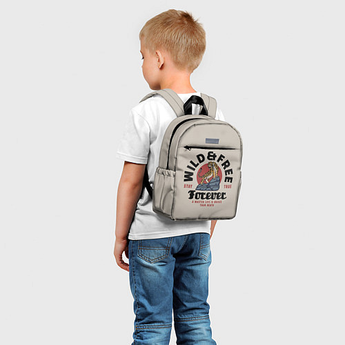 Детский рюкзак Дикий тигр на скале / 3D-принт – фото 5