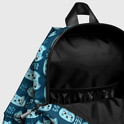 Детский рюкзак Мордочки котов в плоском стиле Паттерн, цвет: 3D-принт — фото 2