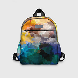 Детский рюкзак Осенний мозаичный узор, цвет: 3D-принт
