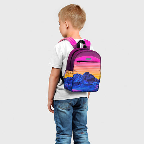 Детский рюкзак РЕТРО НЕОН CYBERPUNK / 3D-принт – фото 5