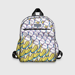 Детский рюкзак Котики и бананы Паттерн Лето, цвет: 3D-принт