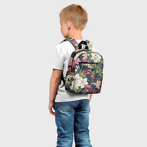 Детский рюкзак Цветы Розовые / 3D-принт – фото 5