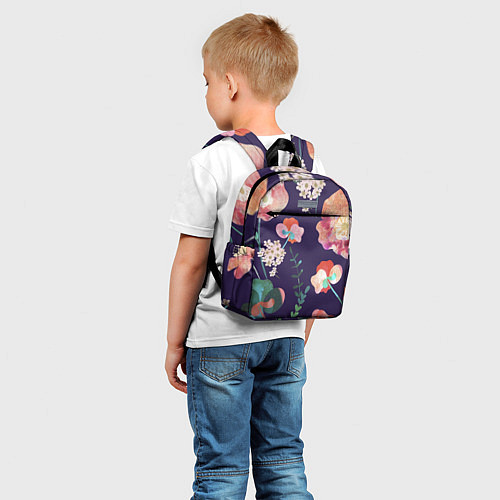 Детский рюкзак Цветы Красные / 3D-принт – фото 5