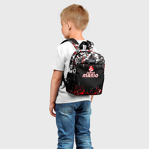 Детский рюкзак Super mario брызги красок / 3D-принт – фото 5