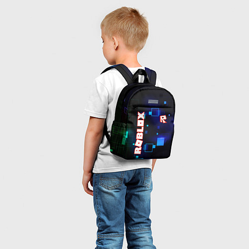 Детский рюкзак ROBLOX неоновые кубики / 3D-принт – фото 5