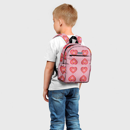 Детский рюкзак Сердечки перевернутые / 3D-принт – фото 5