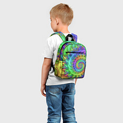 Детский рюкзак Красочная фрактальная спираль Узор Colorful fracta, цвет: 3D-принт — фото 2
