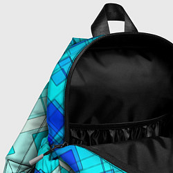 Детский рюкзак СИНЕ ГОЛУБЫЕ КВАДРАТЫ, цвет: 3D-принт — фото 2