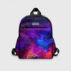 Детский рюкзак Цветные неоновые разводы на воде Авангард Colored, цвет: 3D-принт