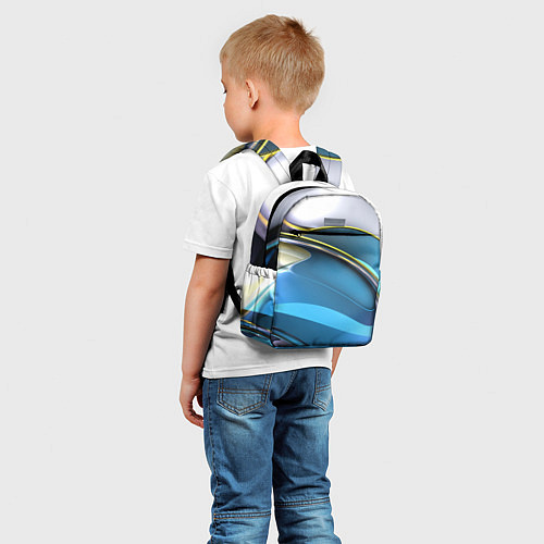 Детский рюкзак Абстрактная объёмная композиция Abstract three-dim / 3D-принт – фото 5