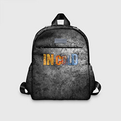 Детский рюкзак IN COLD горизонтальный логотип на темно-сером фоне, цвет: 3D-принт