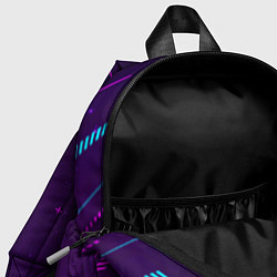 Детский рюкзак Символ Dark Souls Sun в неоновых цветах на темном, цвет: 3D-принт — фото 2