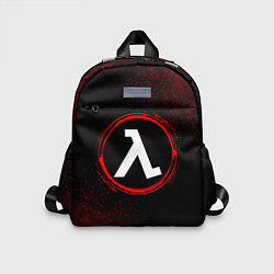 Детский рюкзак Символ Half-Life и краска вокруг на темном фоне