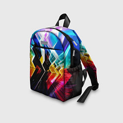Детский рюкзак Неоновая молния Абстракция Neon Lightning Abstract, цвет: 3D-принт — фото 2