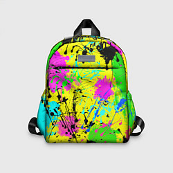 Детский рюкзак Абстрактная картина в разноцветный неоновых тонах