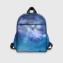 Детский рюкзак Девочка и космический кит в звёздном небе, цвет: 3D-принт