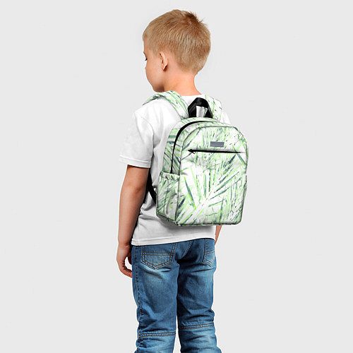 Детский рюкзак Листья Пальмы Нарисованные Маслом / 3D-принт – фото 5