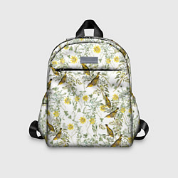 Детский рюкзак Цветы Жёлтые С Птицами