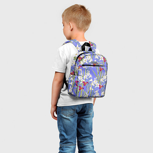 Детский рюкзак Цветы Белые Лилии и Красные Тигридии / 3D-принт – фото 5