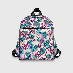 Детский рюкзак Цветы Летние Фиолетовые Рудбеки, цвет: 3D-принт