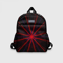 Детский рюкзак Красный эфир 3D - абстракция
